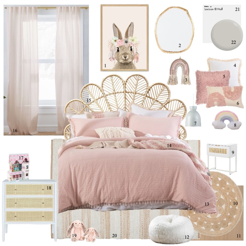 Bedroom 2 Girls sample board Mood Board by Breannen-Faye Guegan-Hill on Style Sourcebook