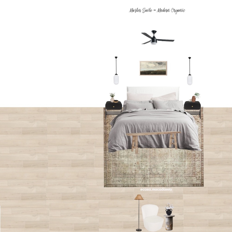 Master Suite - Modern Organic (Margot 1 - Perry Black - Boucle Chair) Mood Board by Casa Macadamia on Style Sourcebook