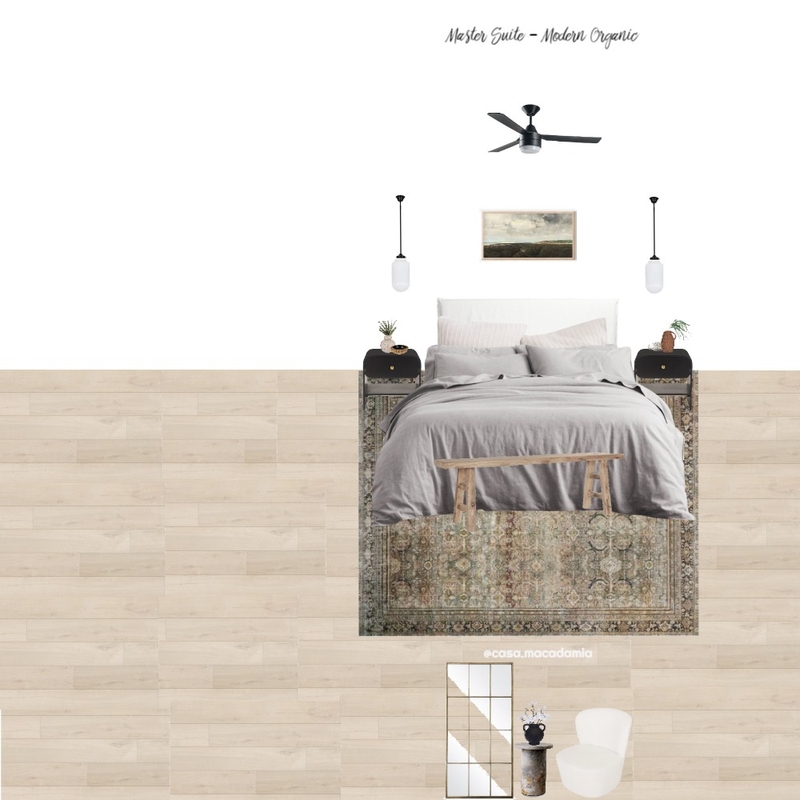 Master Suite - Modern Organic (Layla 1 Mirror - Perry Black - Boucle Chair) Mood Board by Casa Macadamia on Style Sourcebook