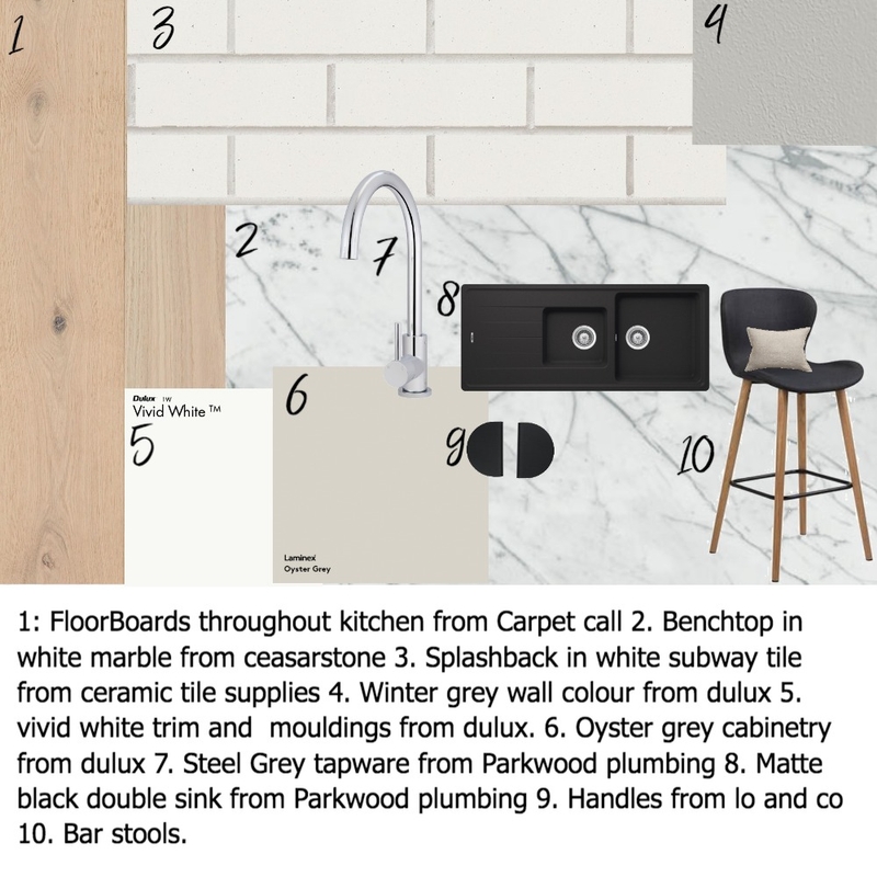 kitchen material board Mood Board by Trinity.Brennan on Style Sourcebook