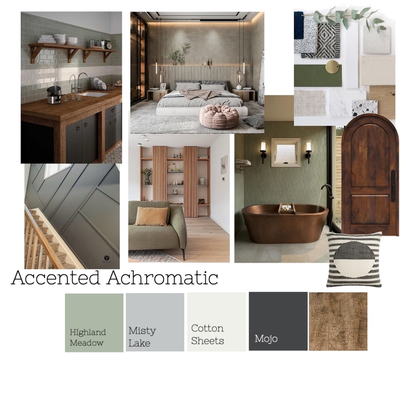 Module 6: Scheme three Mood Board by Dewi Johnson on Style Sourcebook