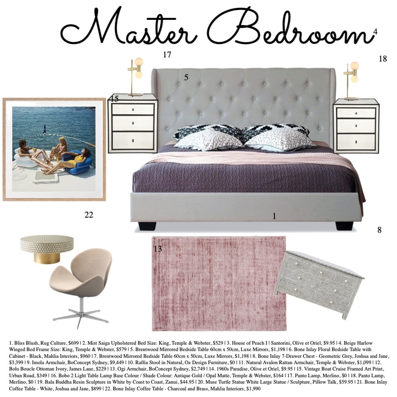 master bedroom Mood Board by Adalal65@bigpond.com on Style Sourcebook