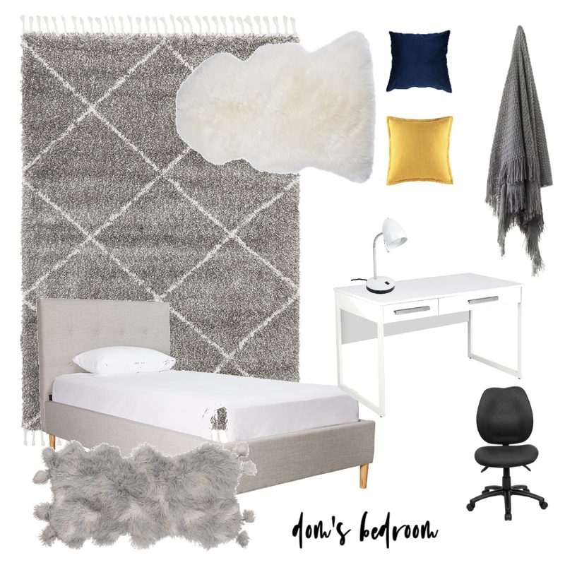 D's Bedroom Mood Board by Poppy on Style Sourcebook