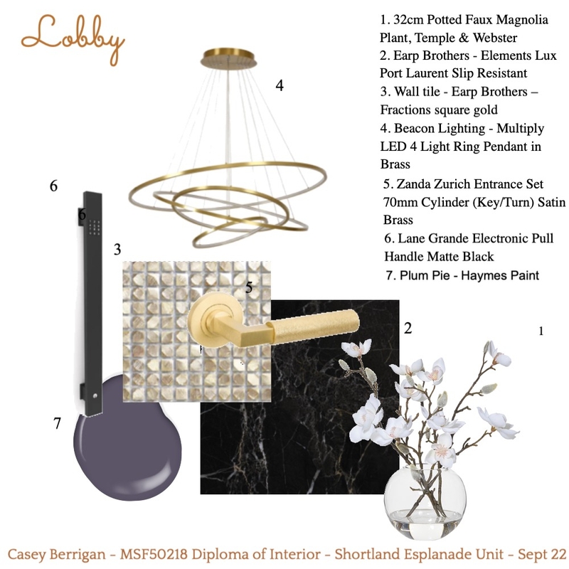 Lobby - 55 Shortland Esplanade Mood Board by casey berrigan on Style Sourcebook