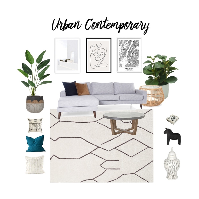 Urban Contemporary Mood Board by Renée Alcala Designs on Style Sourcebook