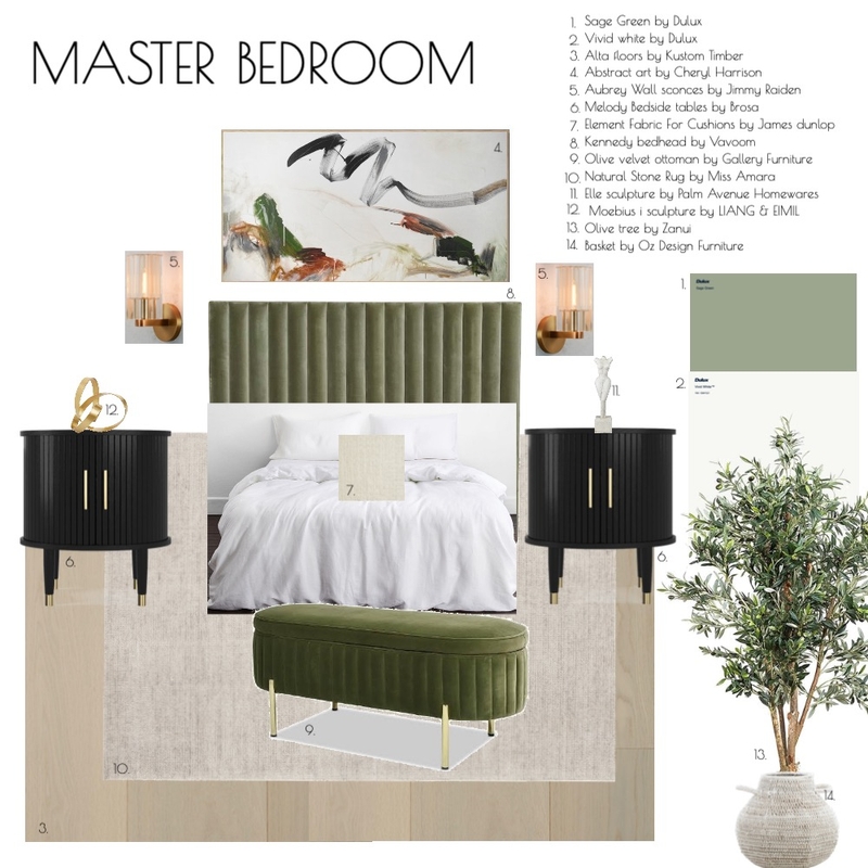 MASTER BEDROOM SAMPLE BOARD MOD 9 Mood Board by bekbatham on Style Sourcebook