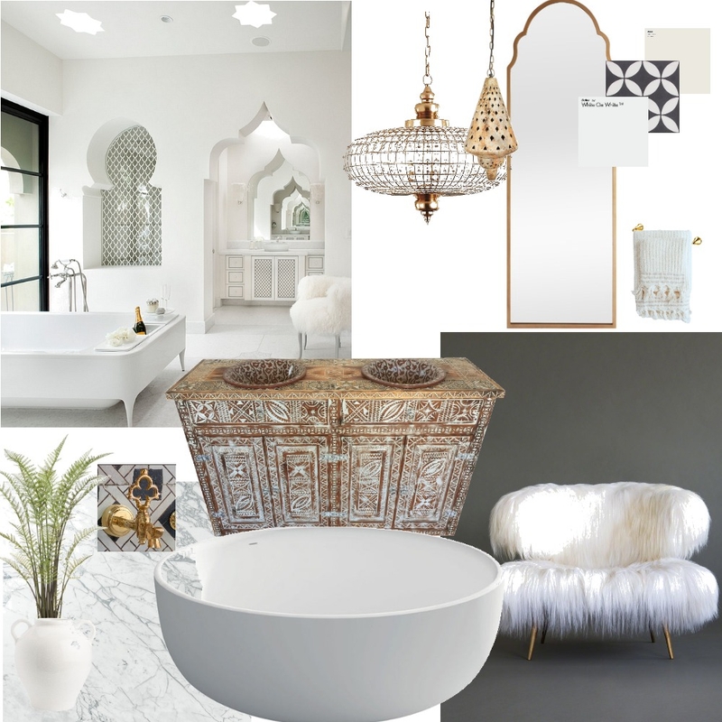 Modern Moroccan Bathroom Mood Board by Darla Sweezey on Style Sourcebook