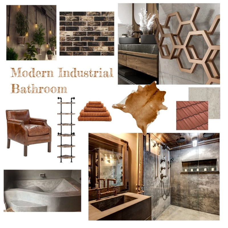 Industrial Bathroom Modern Mood Board by leahchristina1988 on Style Sourcebook