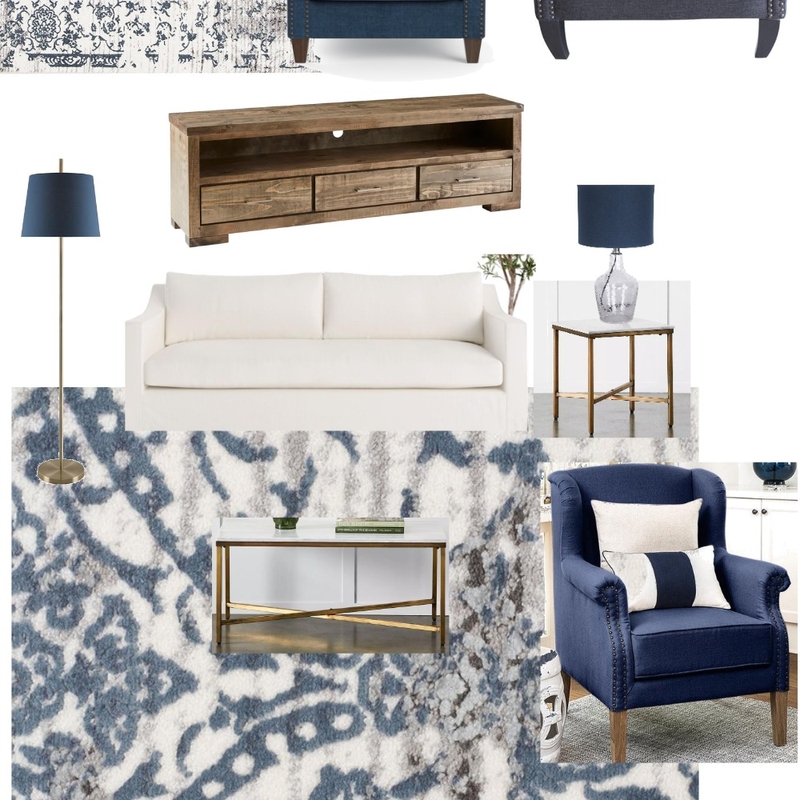 Living Room - Blue Mood Board by Kirstdeee on Style Sourcebook