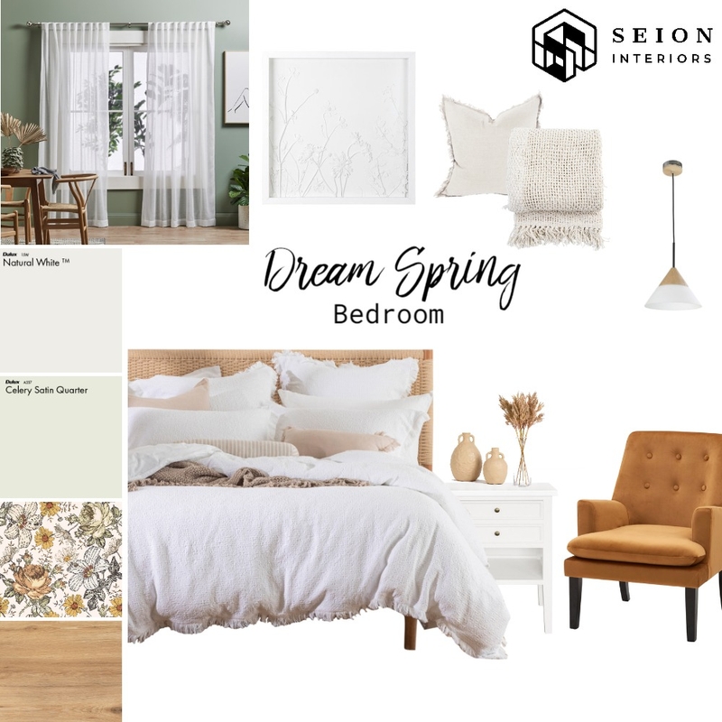 Dream Spring Bedroom Mood Board by Seion Interiors on Style Sourcebook