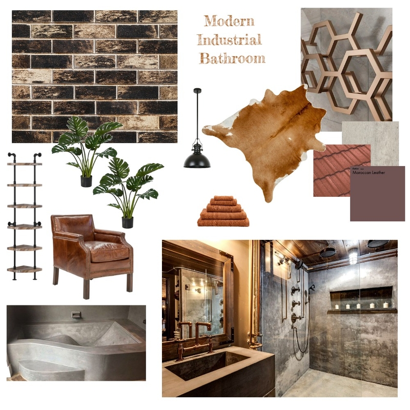 Industrial Bathroom Modern Mood Board by leahchristina1988 on Style Sourcebook