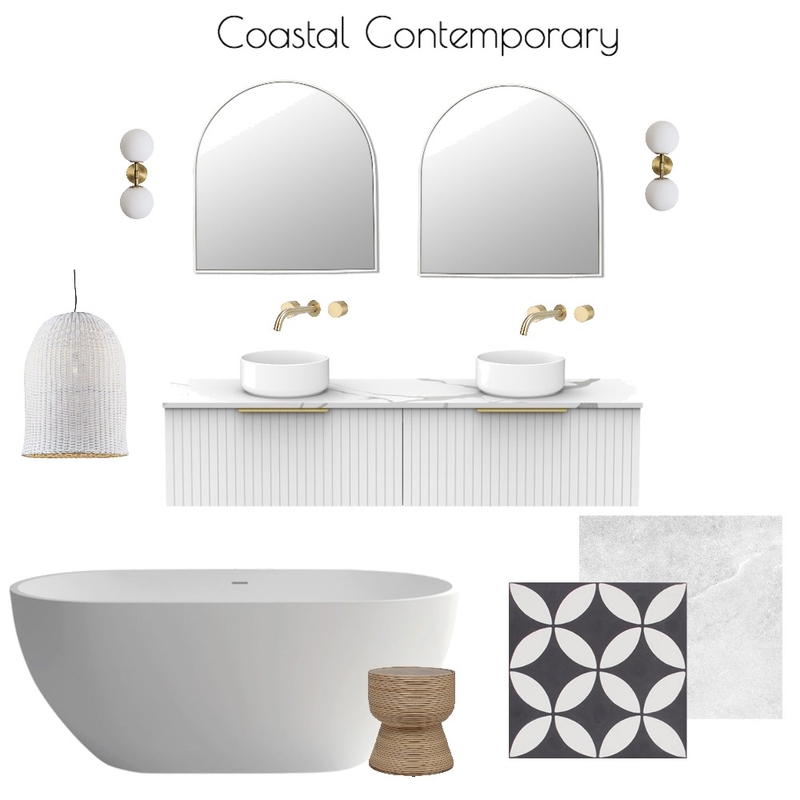 Coastal Contemporary Bathroom Mood Board by Stacey Newman Designs on Style Sourcebook