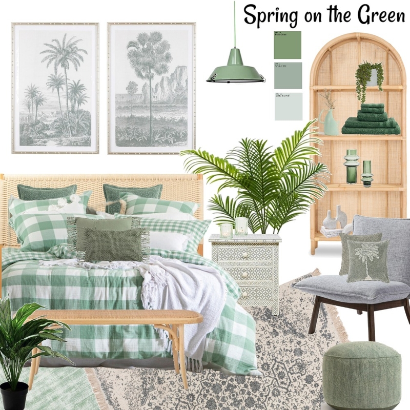 green gingham bedroom Mood Board by Lucey Lane Interiors on Style Sourcebook