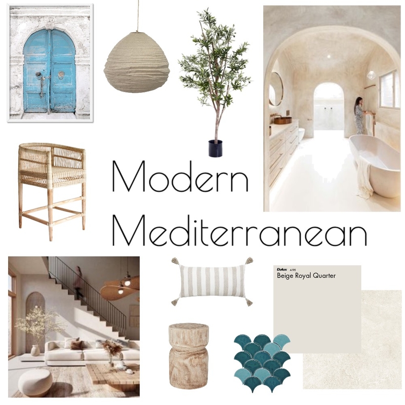 Modern Mediterranean Mood Board by ainsleighblair on Style Sourcebook