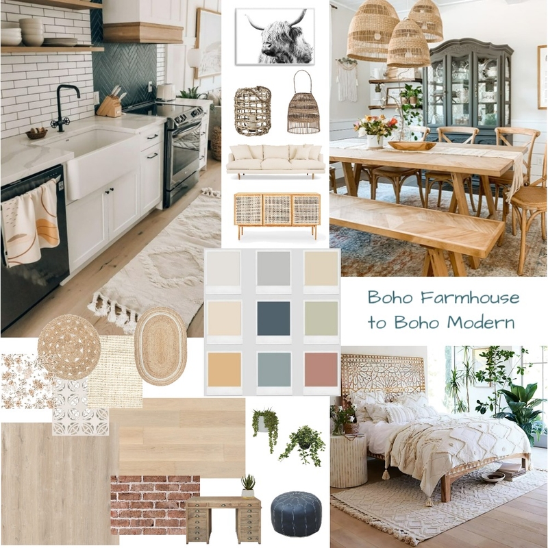 Boho Farmhouse to Boho Modern Mood Board by Richard Howard on Style Sourcebook