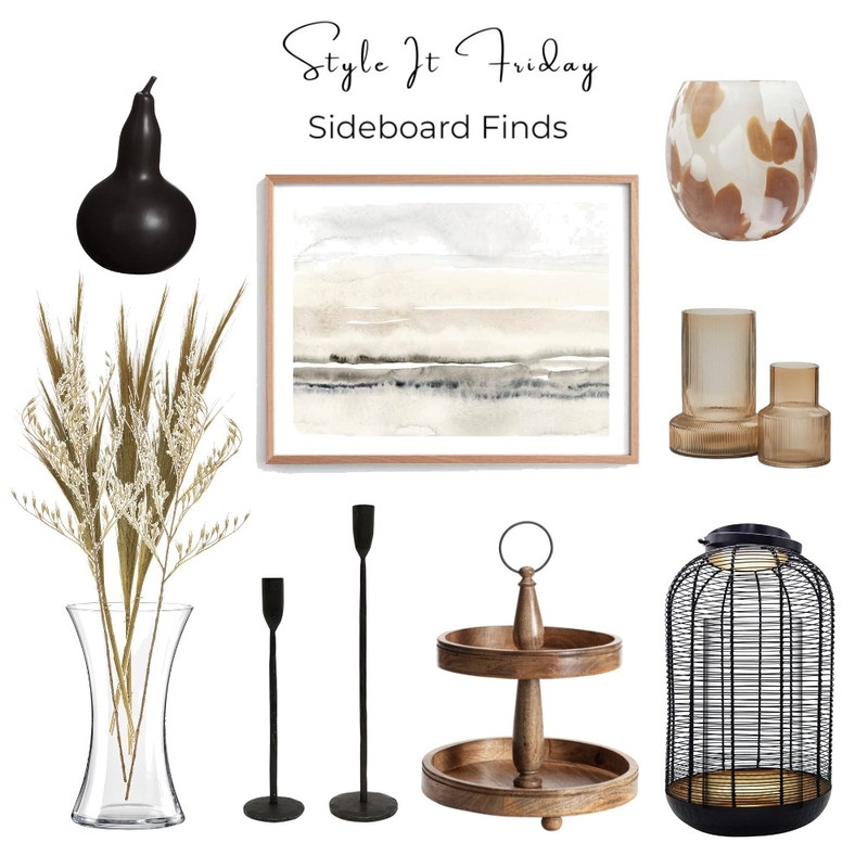 Style It Friday: Sideboard Mood Board by Bridgid Collard on Style Sourcebook