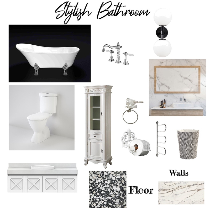 Stylish Bathroom Mood Board by Hearthfire Designs on Style Sourcebook