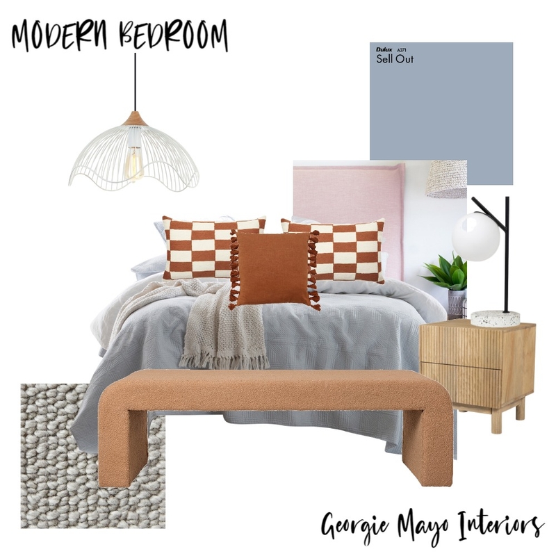 Modern Bedroom Mood Board by Georgie Mayo Interiors on Style Sourcebook