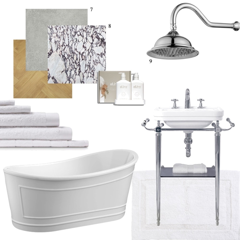 bathroom Mood Board by pattern arrangements on Style Sourcebook