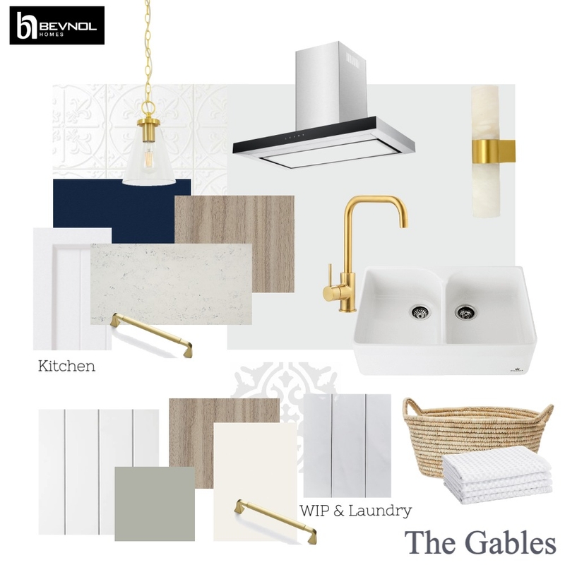 Bevnol Homes 'The Gables' Display Home Kitchen / WIP / Laundry Mood Board by Linden & Co Interiors on Style Sourcebook