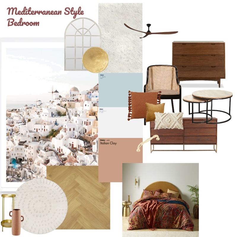 Mediterranean Bedroom Mood Board by KMDiDio12 on Style Sourcebook