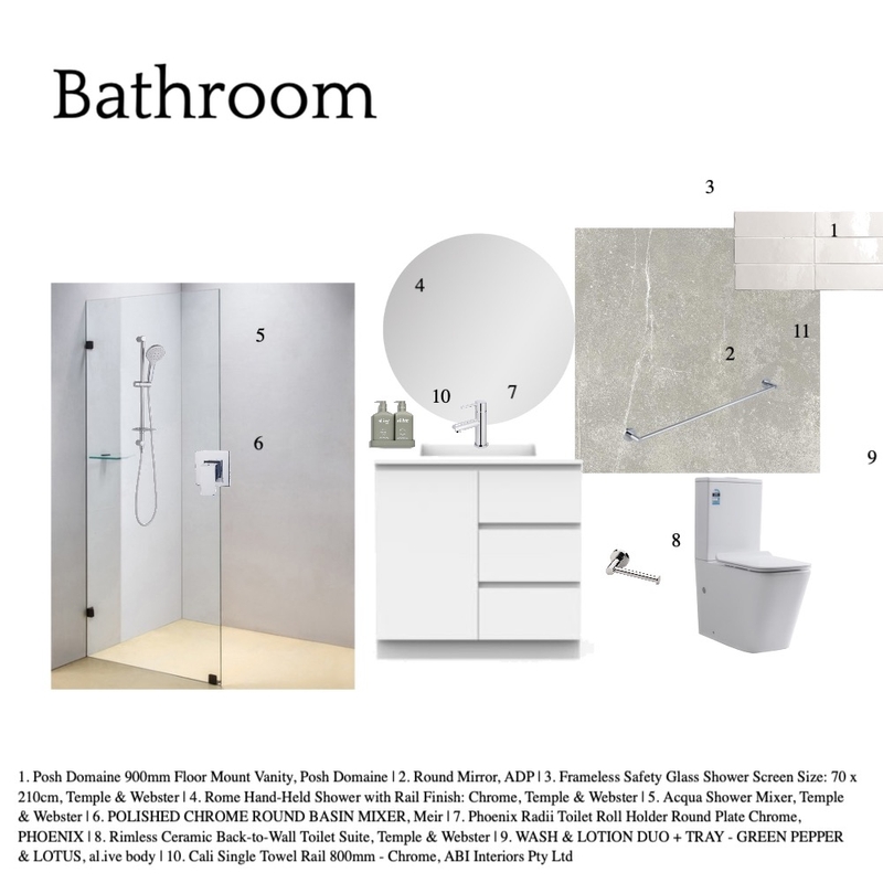 M10 Bathroom, Mood Board by olivia.wootton on Style Sourcebook