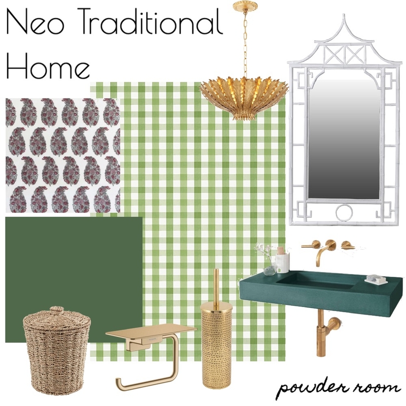 NEO TRAD HOME - Powder room Mood Board by RLInteriors on Style Sourcebook