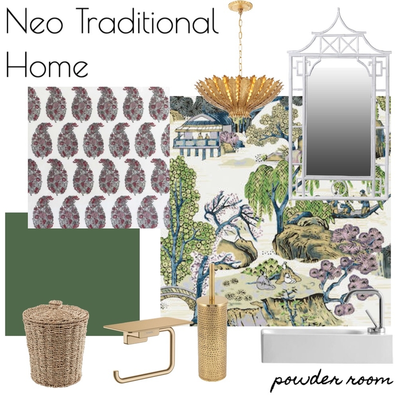 NEO TRAD HOME - Powder room Mood Board by RLInteriors on Style Sourcebook