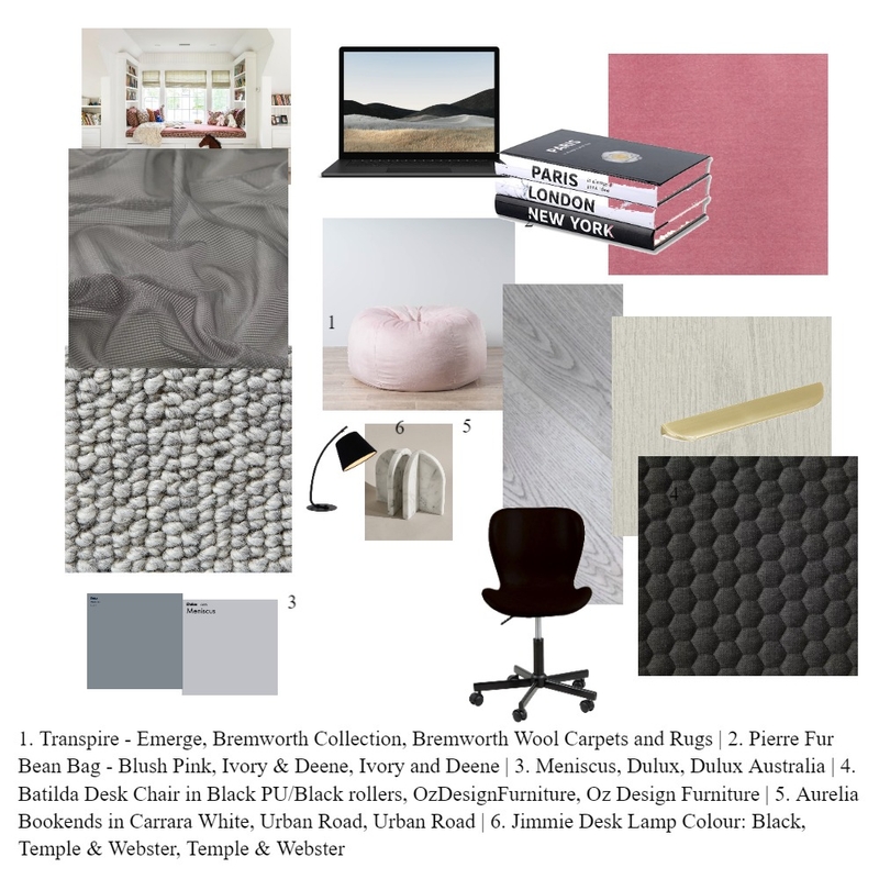 Module 9 Guest Room Mood Board by Joanne's Designs on Style Sourcebook