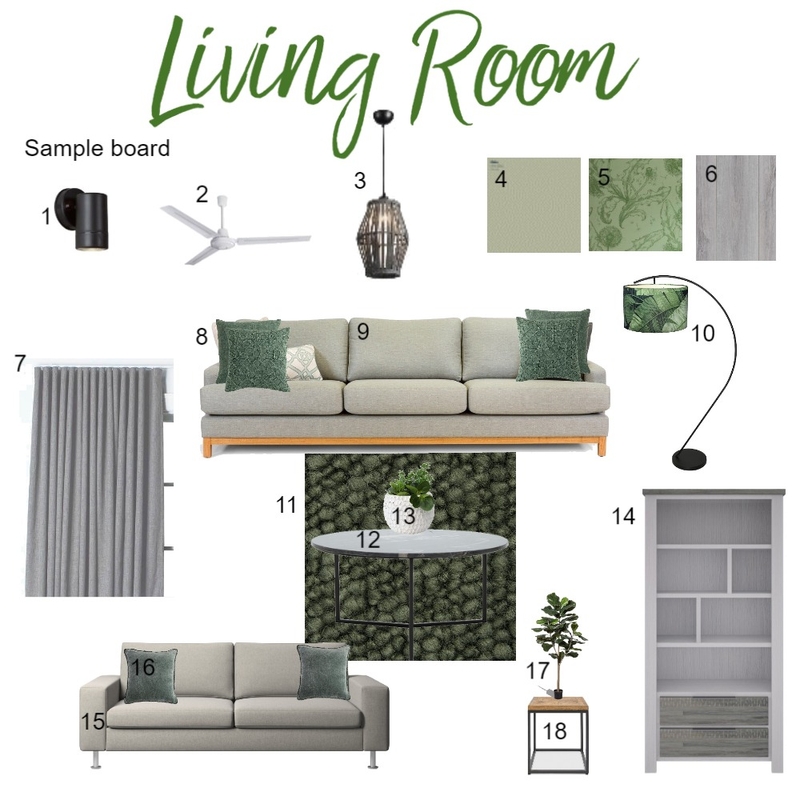 Living room sample board Mood Board by Jana Wiese on Style Sourcebook