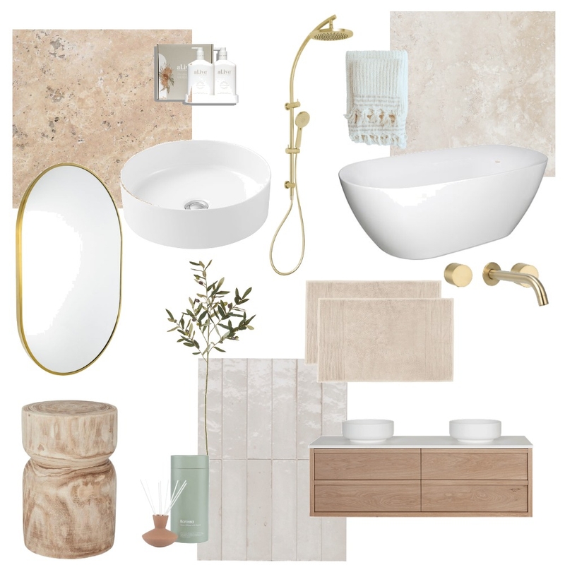 Coastal Luxe Bathroom Mood Board by georgia murray on Style Sourcebook