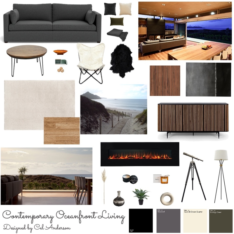 Contemporary Oceanfront Living Mood Board by Sally Anderson on Style Sourcebook