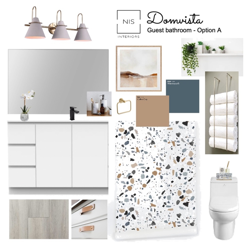 Domvista - Guest bathroom (option A) Mood Board by Nis Interiors on Style Sourcebook