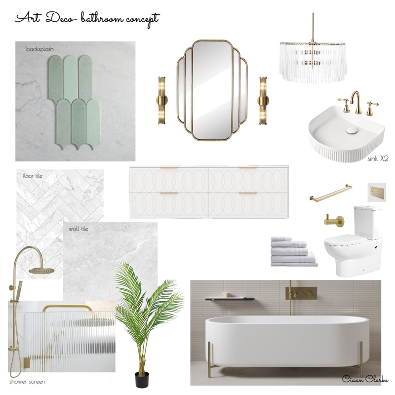 art deco bathroom Mood Board by CiaanClarke on Style Sourcebook