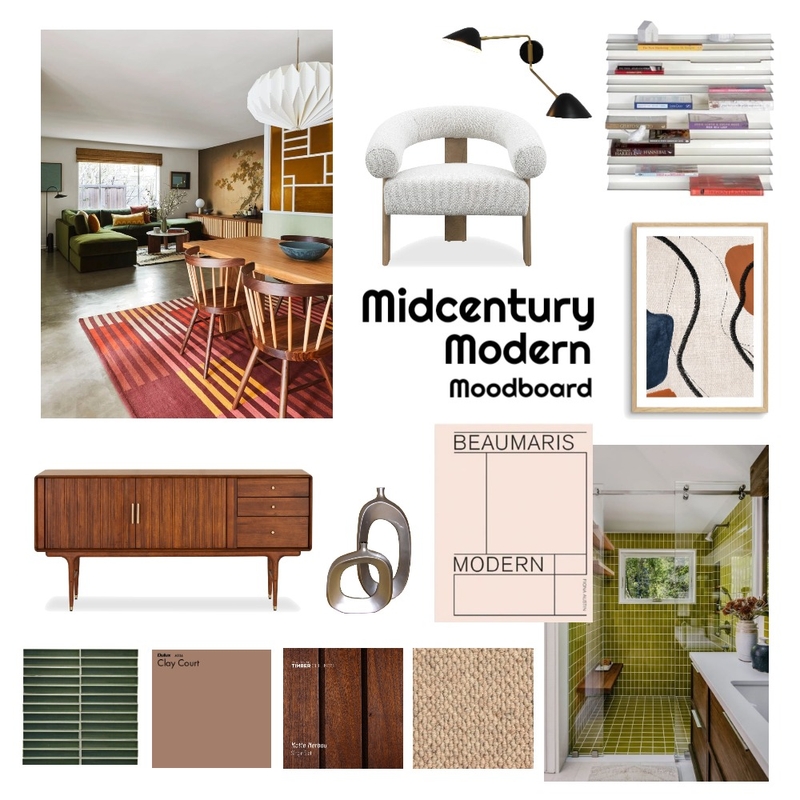 Assignment 3 - Midcentury Modern Mood Board by jendabkim on Style Sourcebook