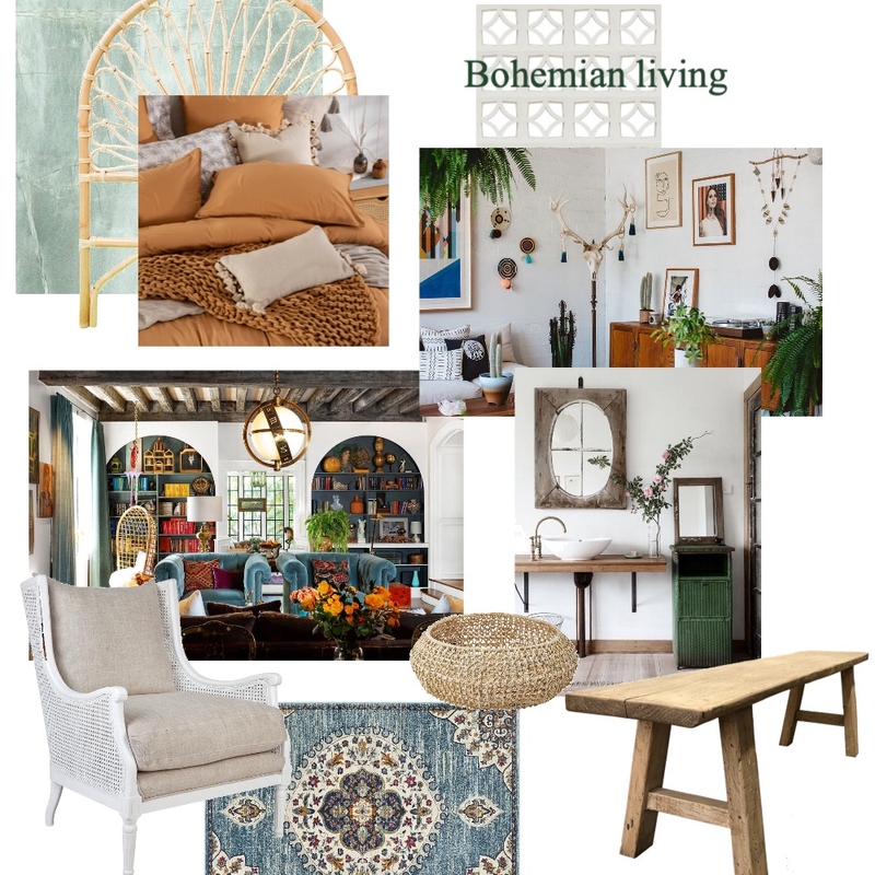 Bohemian Living Mood Board by Hannah.spalding on Style Sourcebook