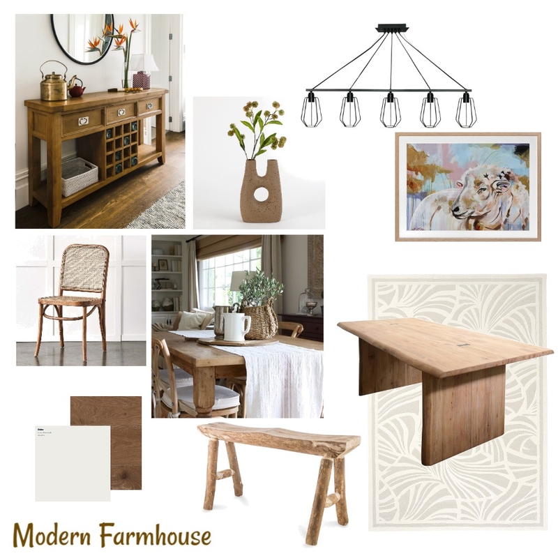 Farmhouse Dining Mood Board by Jast Edit on Style Sourcebook