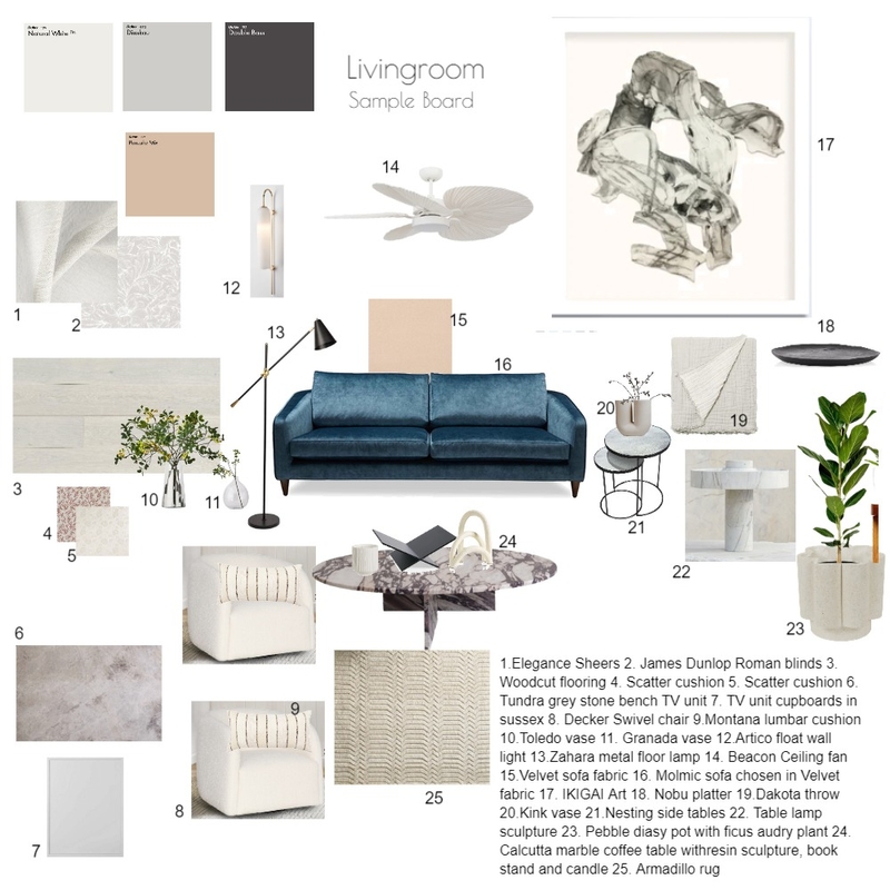 Living room Mood Board by Kennedy & Co Design Studio on Style Sourcebook