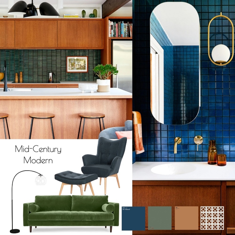 Mid-Century Modern Mood Board by allybarry on Style Sourcebook