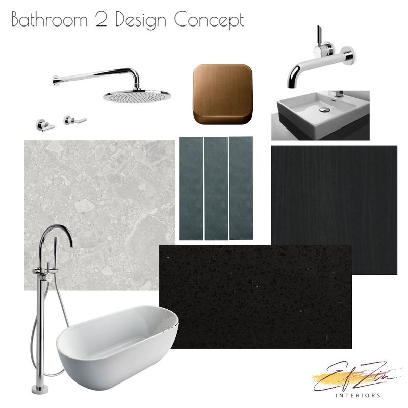 14 Milner St - Bathroom 2 Design Concept Mood Board by EF ZIN Interiors on Style Sourcebook