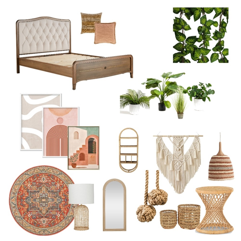 BOHO BEDROOM Mood Board by willxhib on Style Sourcebook