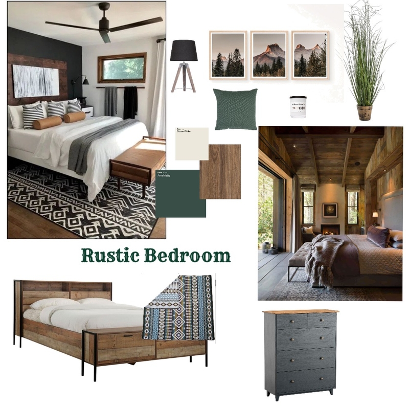 Rustic Bedroom Mood Board by tanyahautala on Style Sourcebook