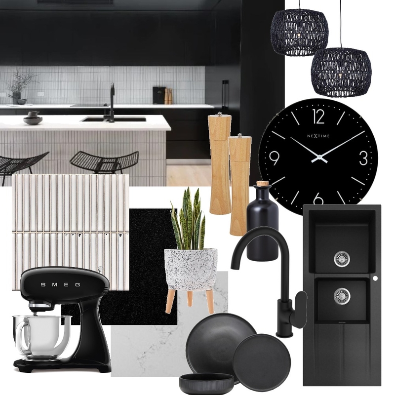 Monochrome Kitchen Mood Board by vanessa_VPM on Style Sourcebook