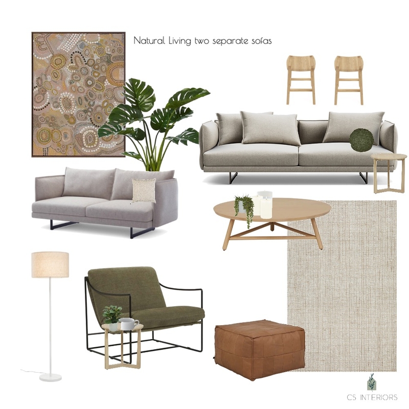 Rhian Bristow Lounge - two sofas muted tones Mood Board by CSInteriors on Style Sourcebook