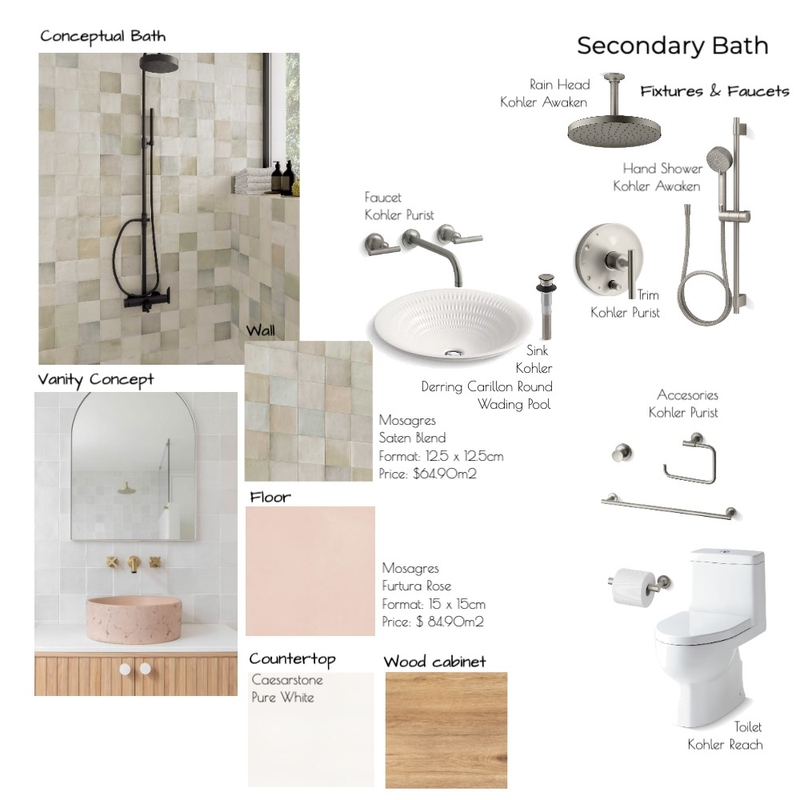 15E Secondary Bath. Option 2 Mood Board by Noelia Sanchez on Style Sourcebook