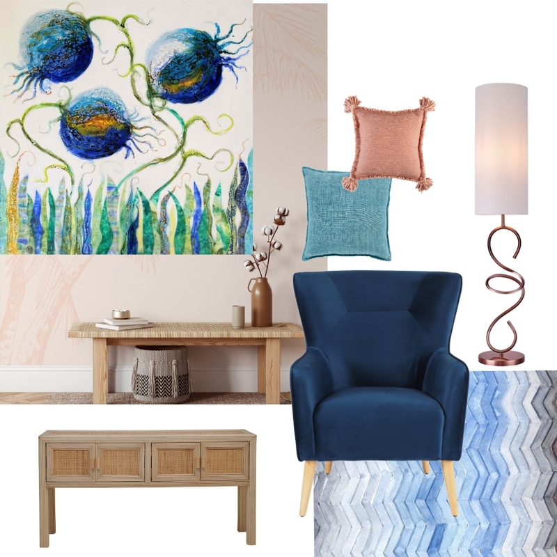 Hallway terracotta ochre blue pastel Mood Board by andrea.moser@bigpond.com on Style Sourcebook