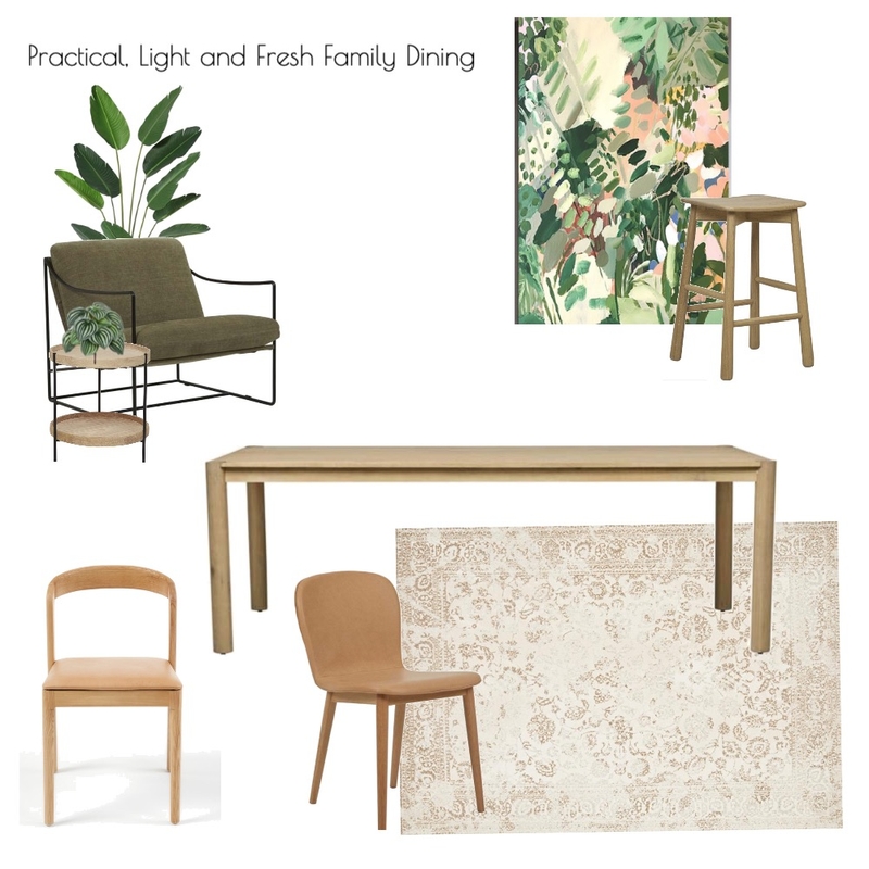 Light Woods/Leather Dining- Casual Family Friendly Dining Mood Board by CSInteriors on Style Sourcebook