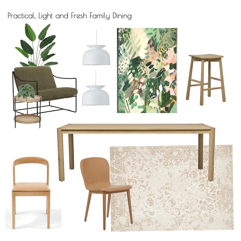 Light Woods/Leather Dining- Casual Family Friendly Dining Mood Board by CSInteriors on Style Sourcebook