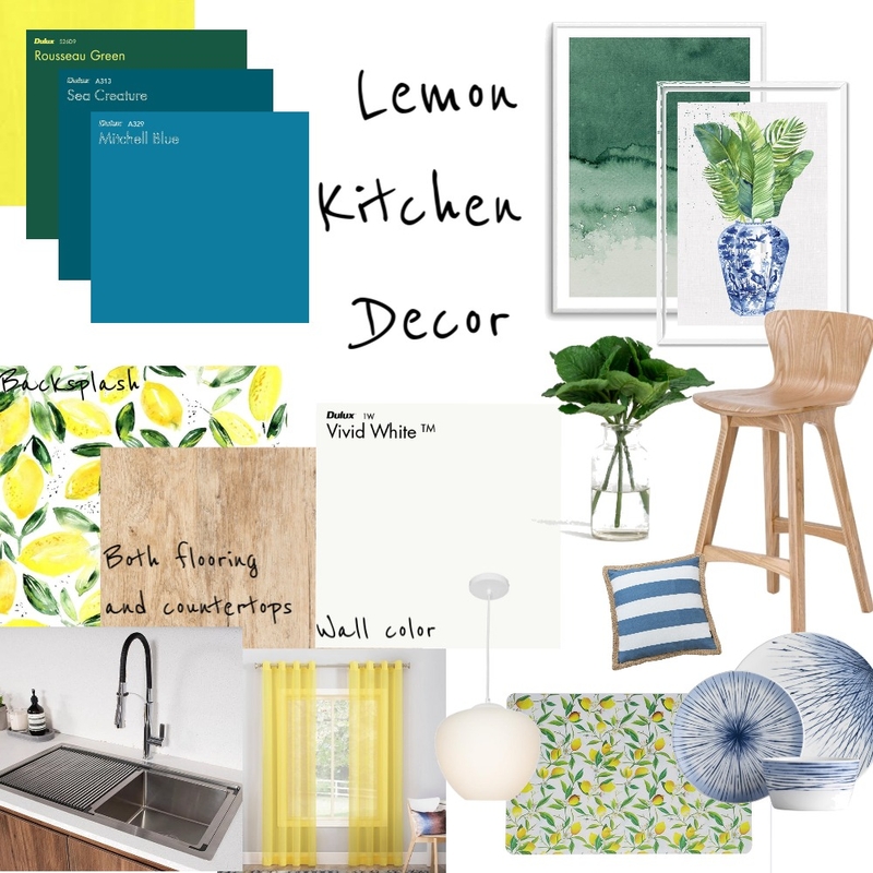 Lemon Kitchen Decor Mood Board by BrennaG on Style Sourcebook