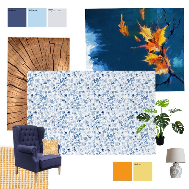 Blue leaves Mood Board by Dorin on Style Sourcebook